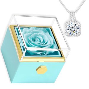 Forever Flower Rose & Diamond Necklace – Healing Gift for Mom, Wife, Girlfriend