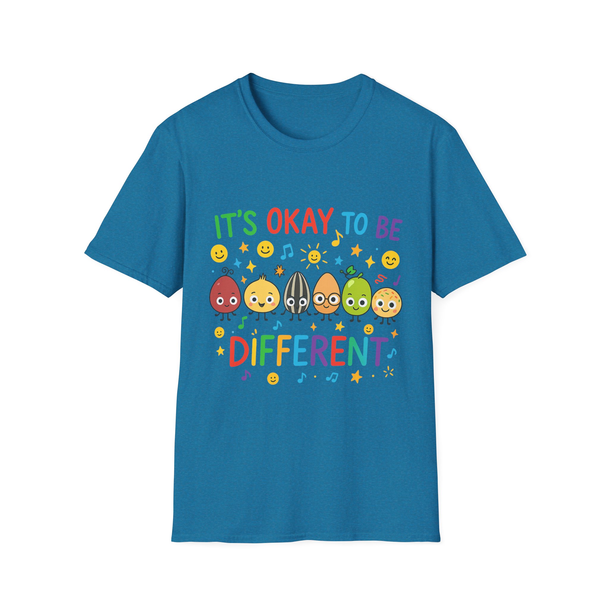 “It’s Okay to Be Different” T-Shirt – Colorful Unisex Softstyle Tee, Inclusion & Positivity Design - Image 9