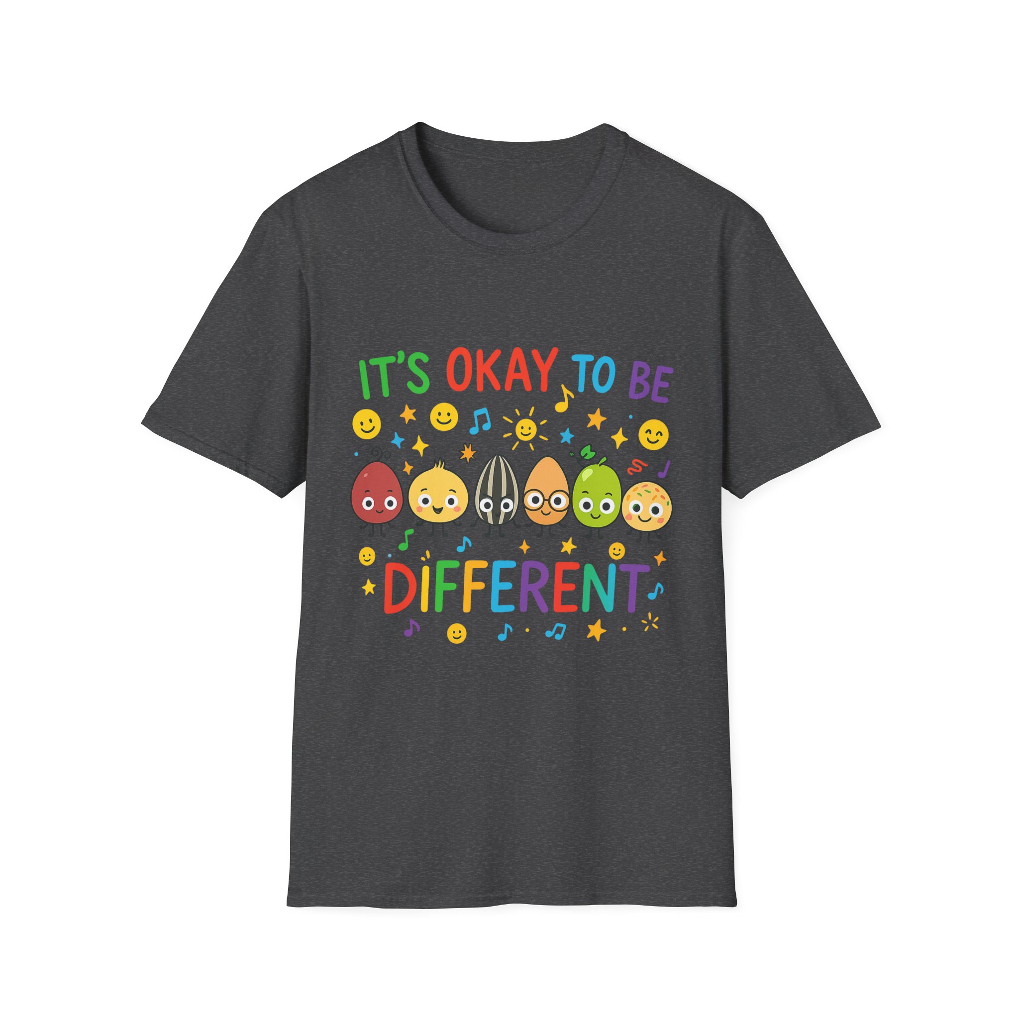 “It’s Okay to Be Different” T-Shirt – Colorful Unisex Softstyle Tee, Inclusion & Positivity Design - Image 7