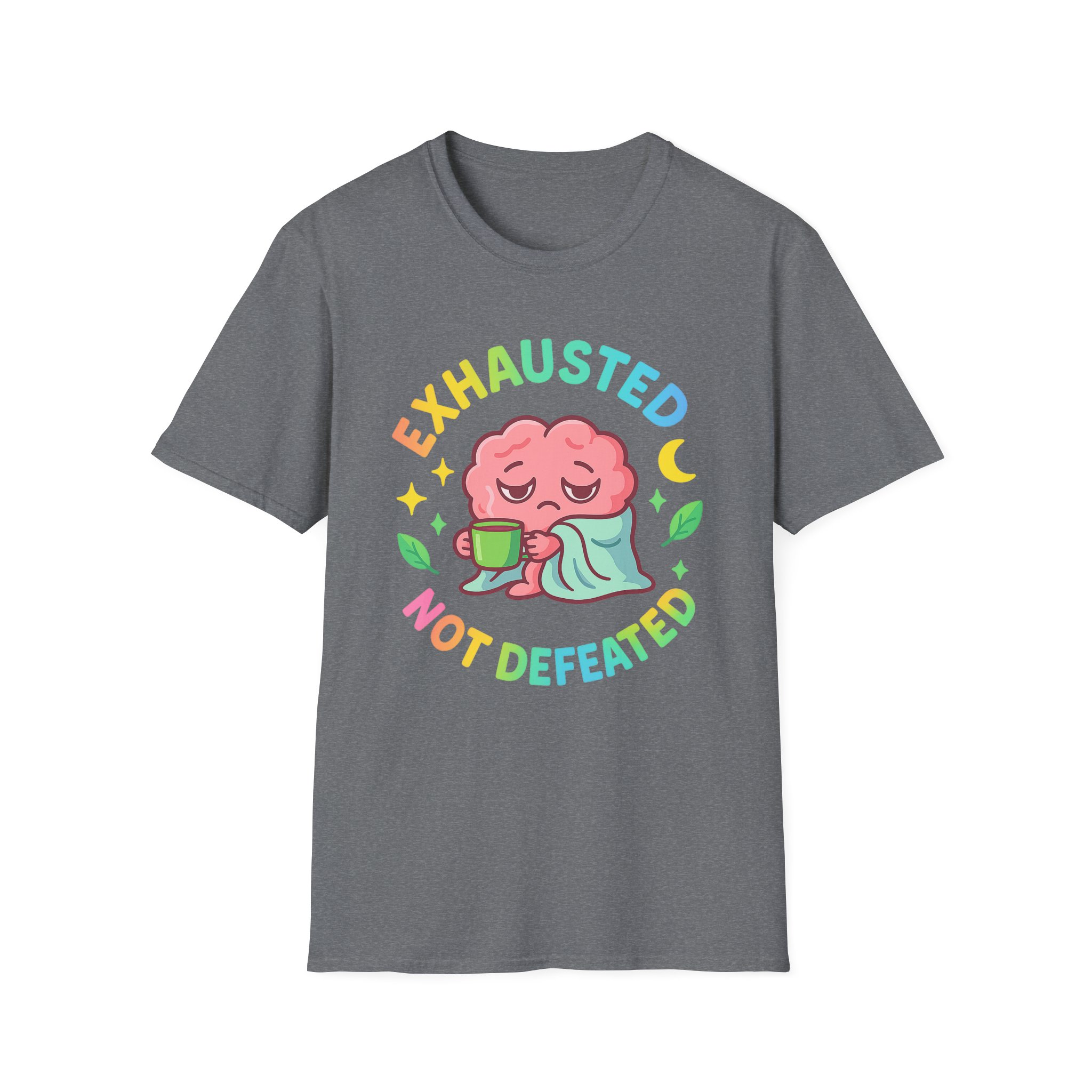 “Exhausted Not Defeated” T-Shirt – Mental Health Awareness Unisex Softstyle Tee - Image 6
