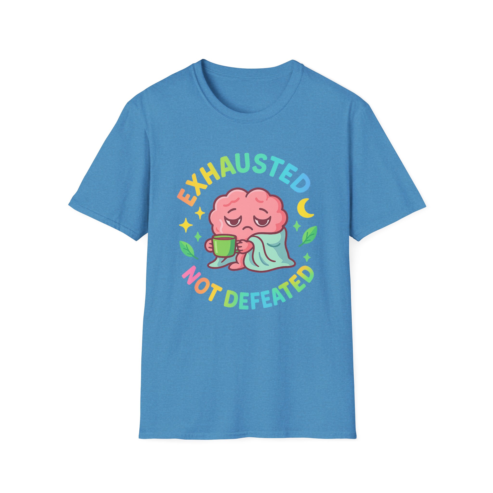 “Exhausted Not Defeated” T-Shirt – Mental Health Awareness Unisex Softstyle Tee - Image 5