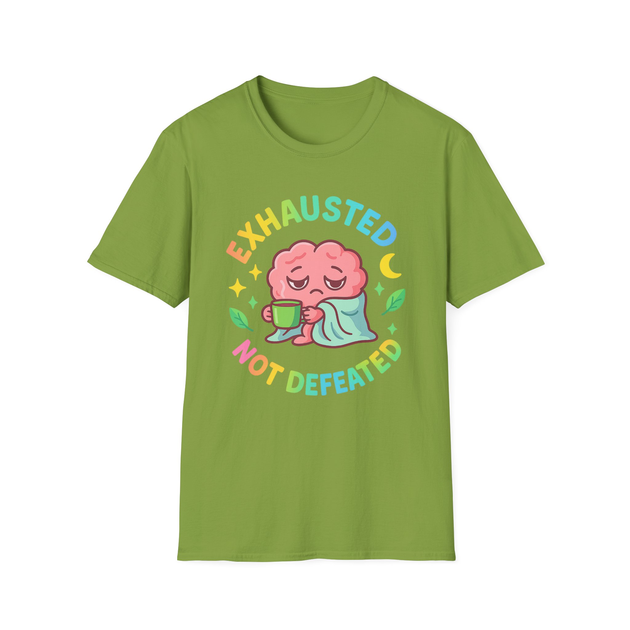 “Exhausted Not Defeated” T-Shirt – Mental Health Awareness Unisex Softstyle Tee - Image 4