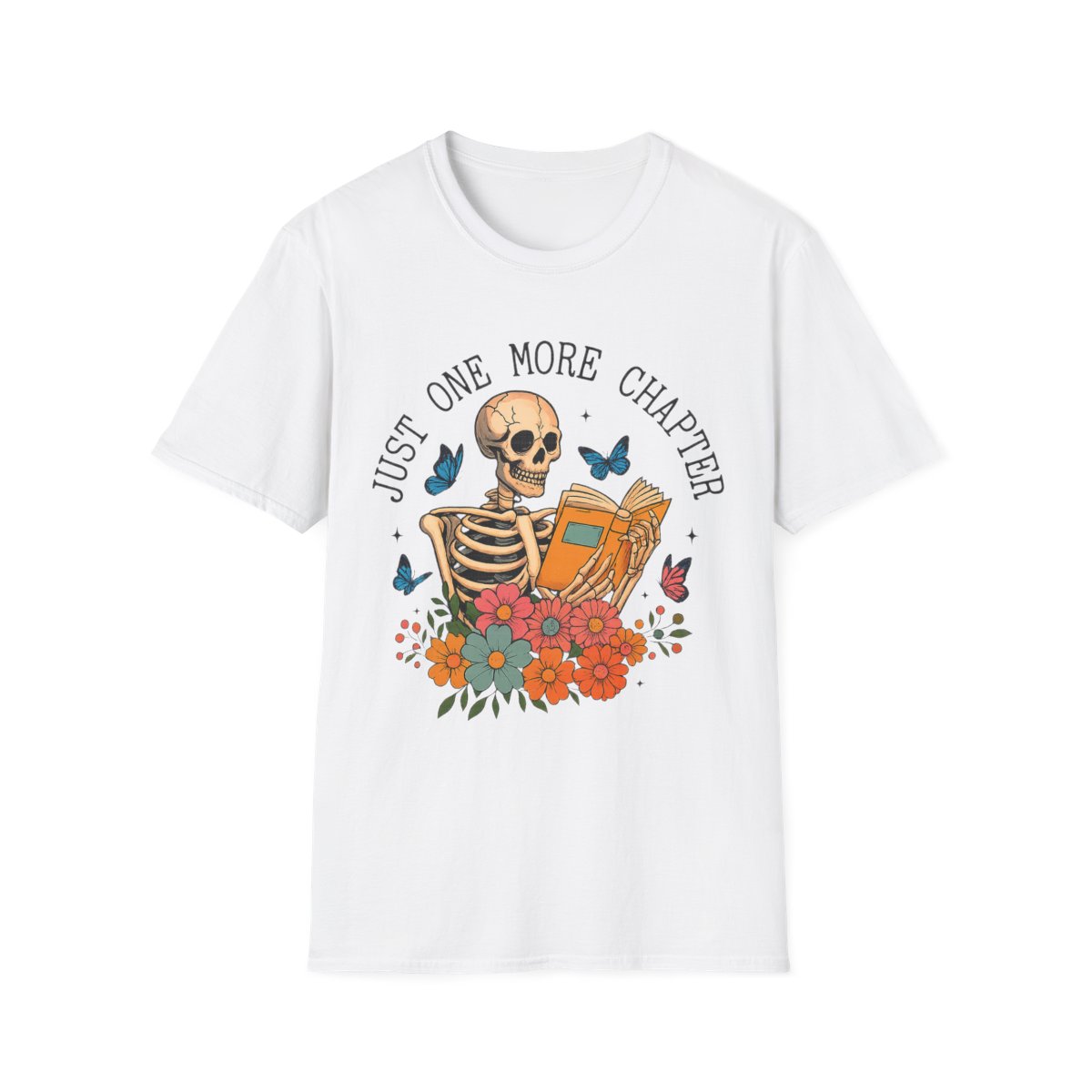 Just One More Chapter Skeleton Unisex T-Shirt - Image 10