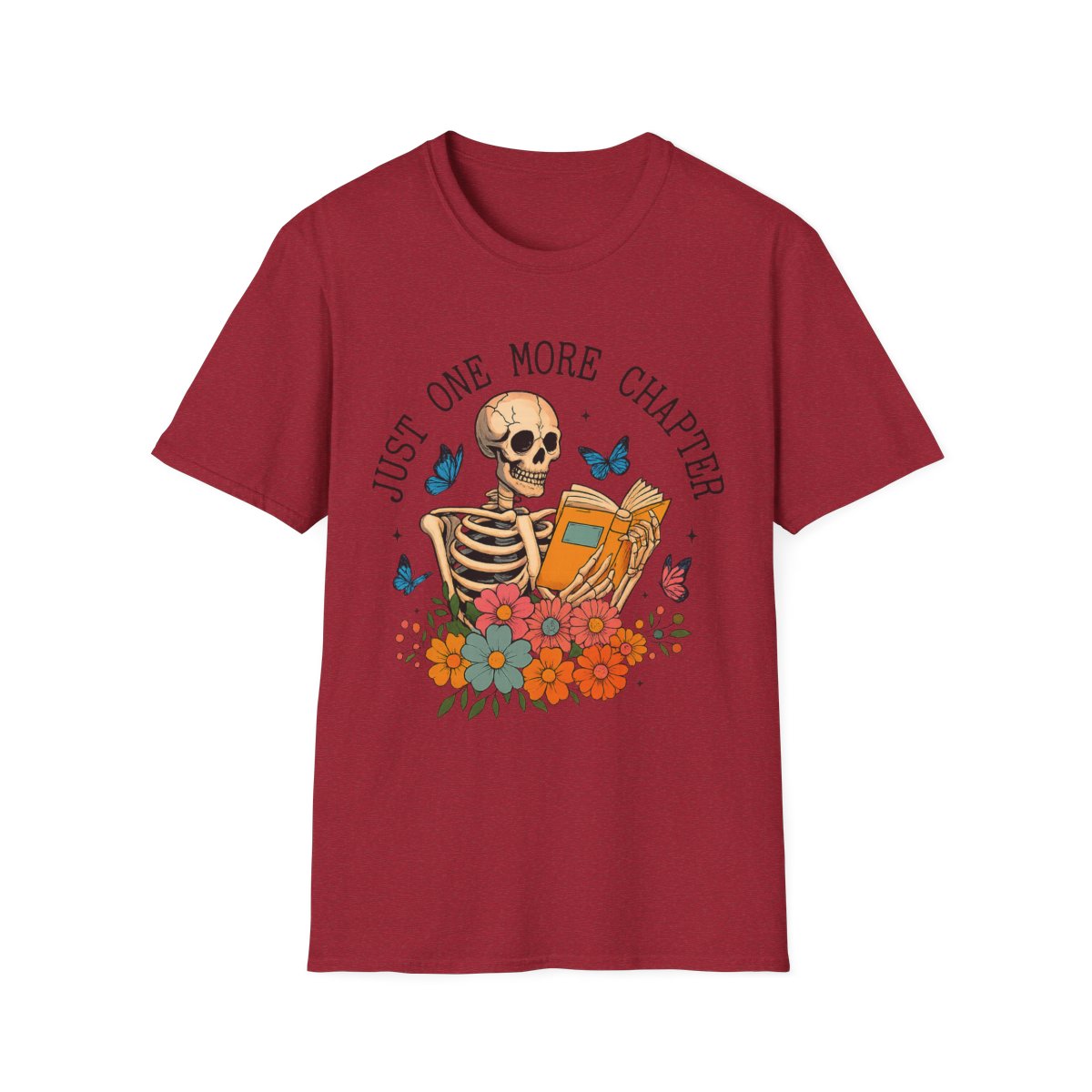 Just One More Chapter Skeleton Unisex T-Shirt - Image 2