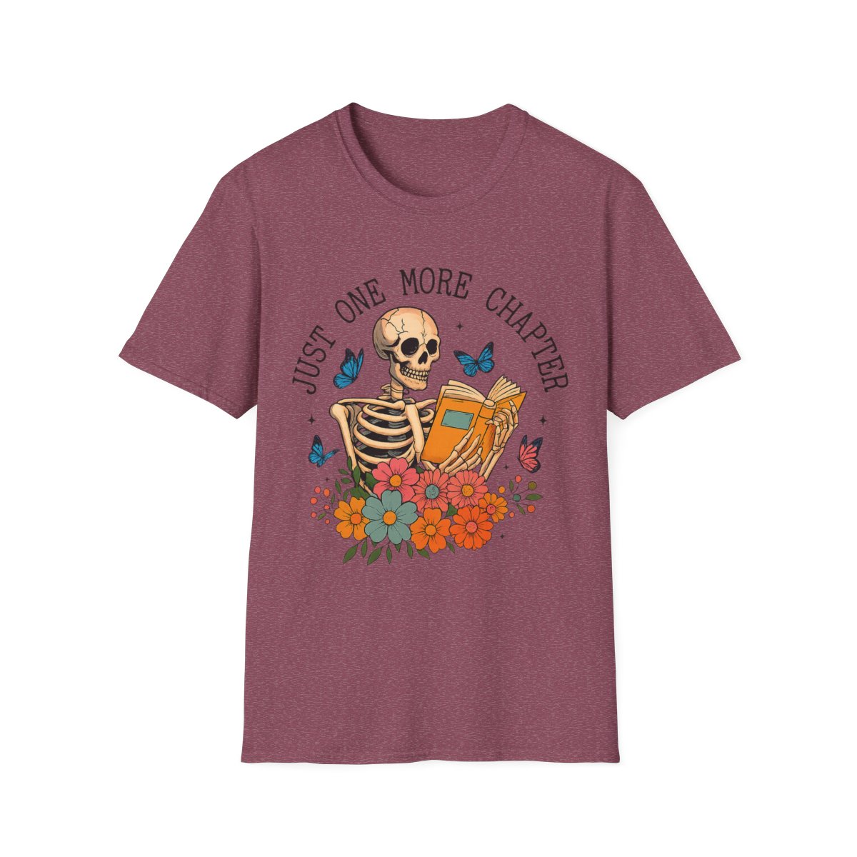 Just One More Chapter Skeleton Unisex T-Shirt - Image 3