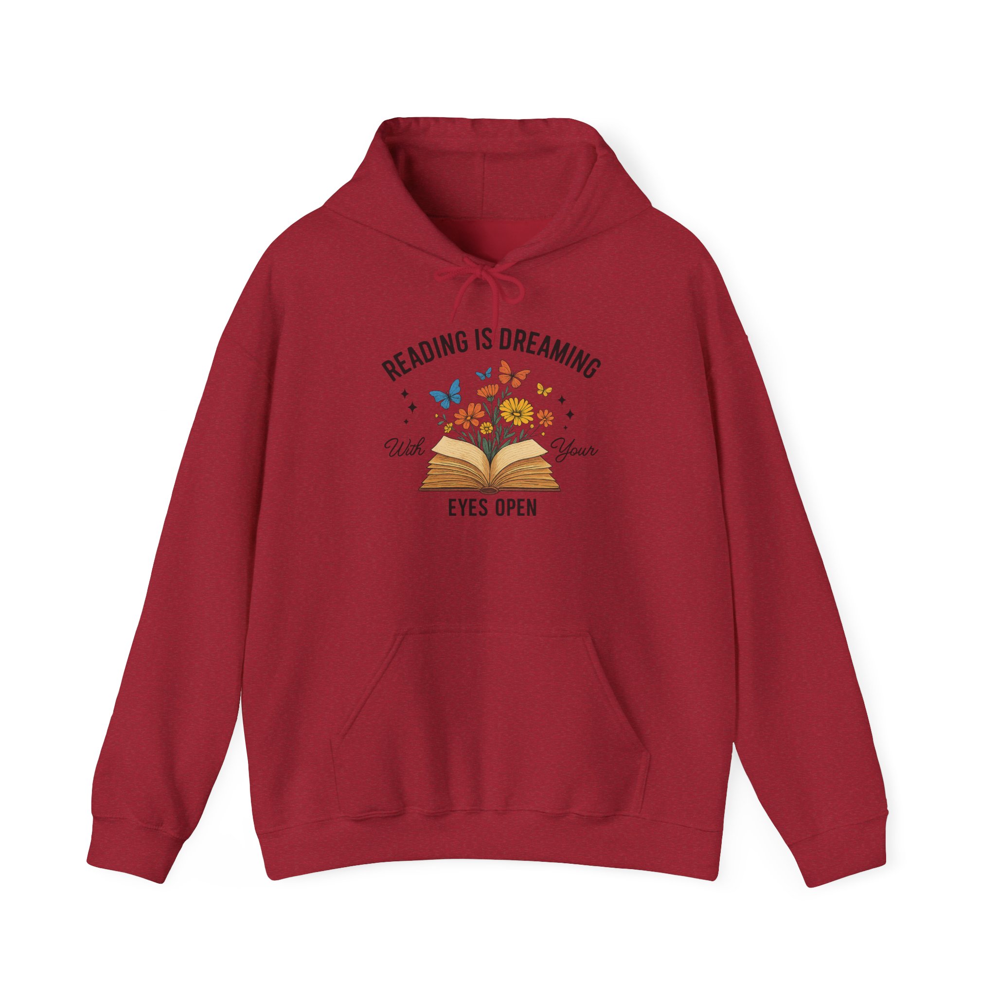 “Reading Is Dreaming with Your Eyes Open” Unisex Hoodie - Image 8