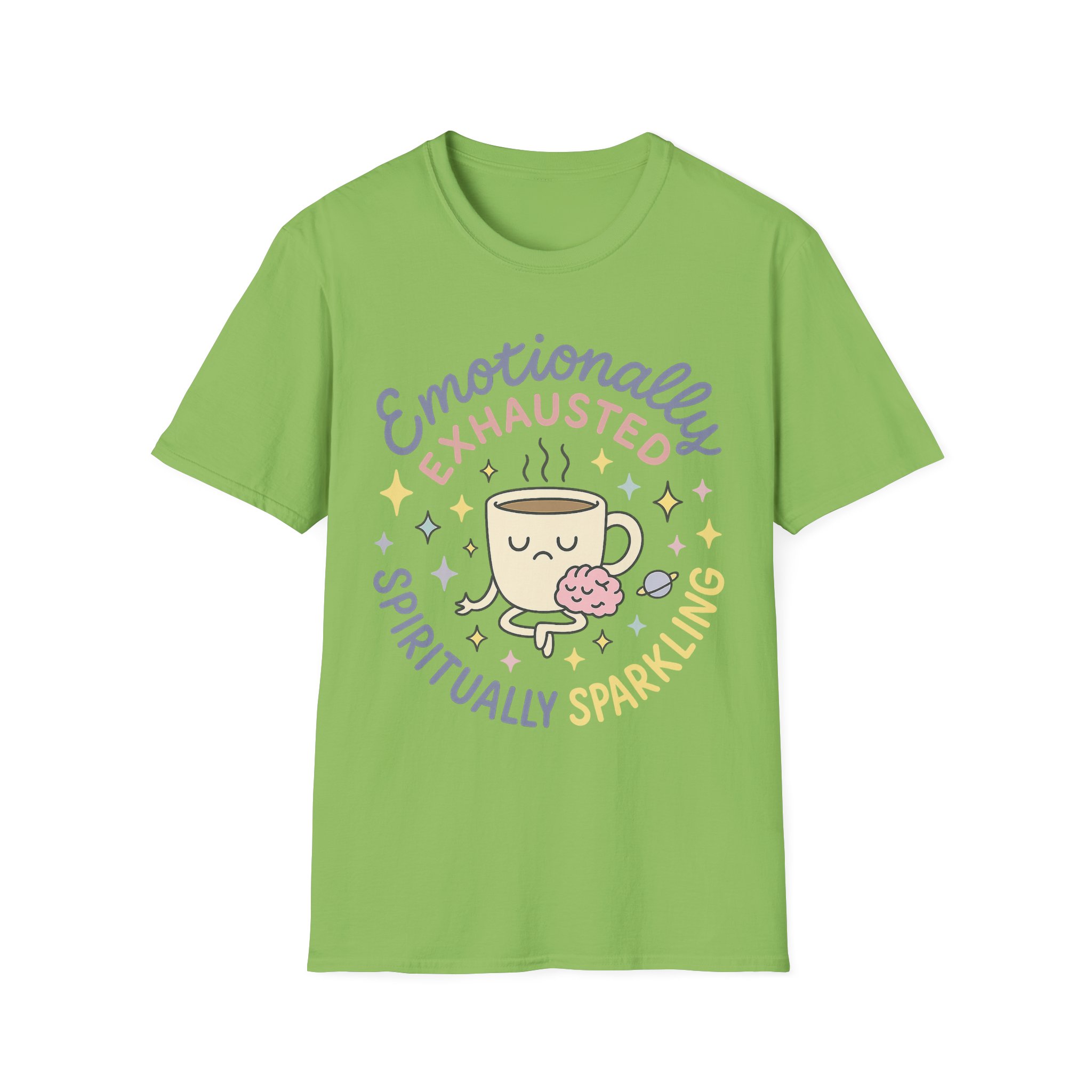 “Emotionally Exhausted, Spiritually Sparkling” Unisex T-Shirt - Image 3