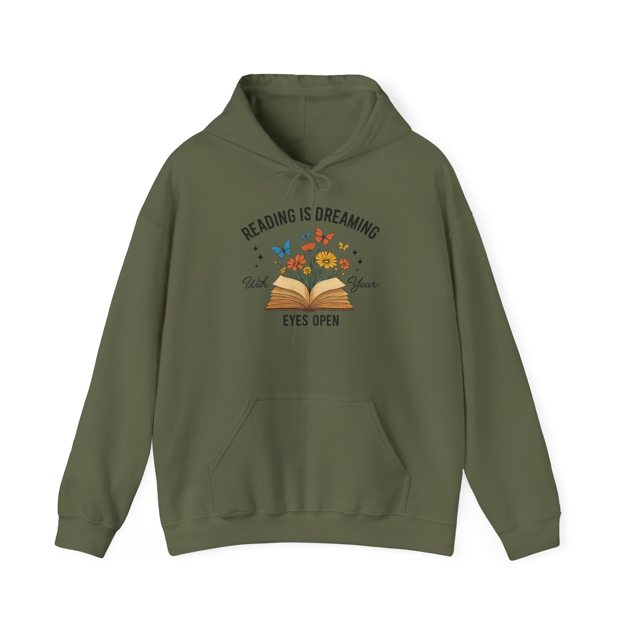 “Reading Is Dreaming with Your Eyes Open” Unisex Hoodie - Image 6
