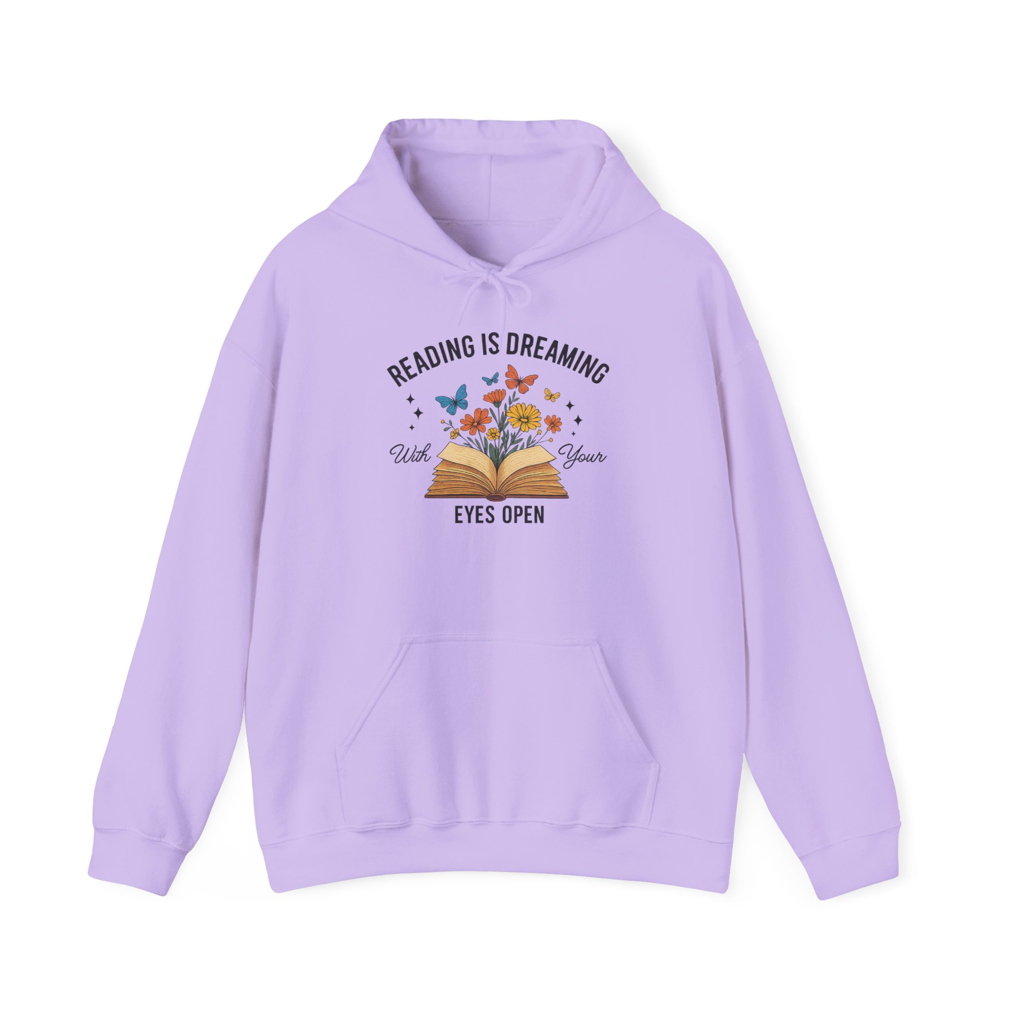 “Reading Is Dreaming with Your Eyes Open” Unisex Hoodie - Image 2