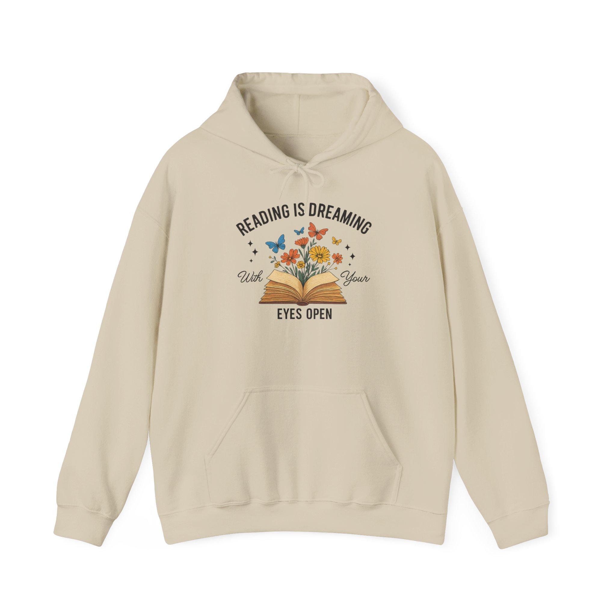 “Reading Is Dreaming with Your Eyes Open” Unisex Hoodie - Image 4