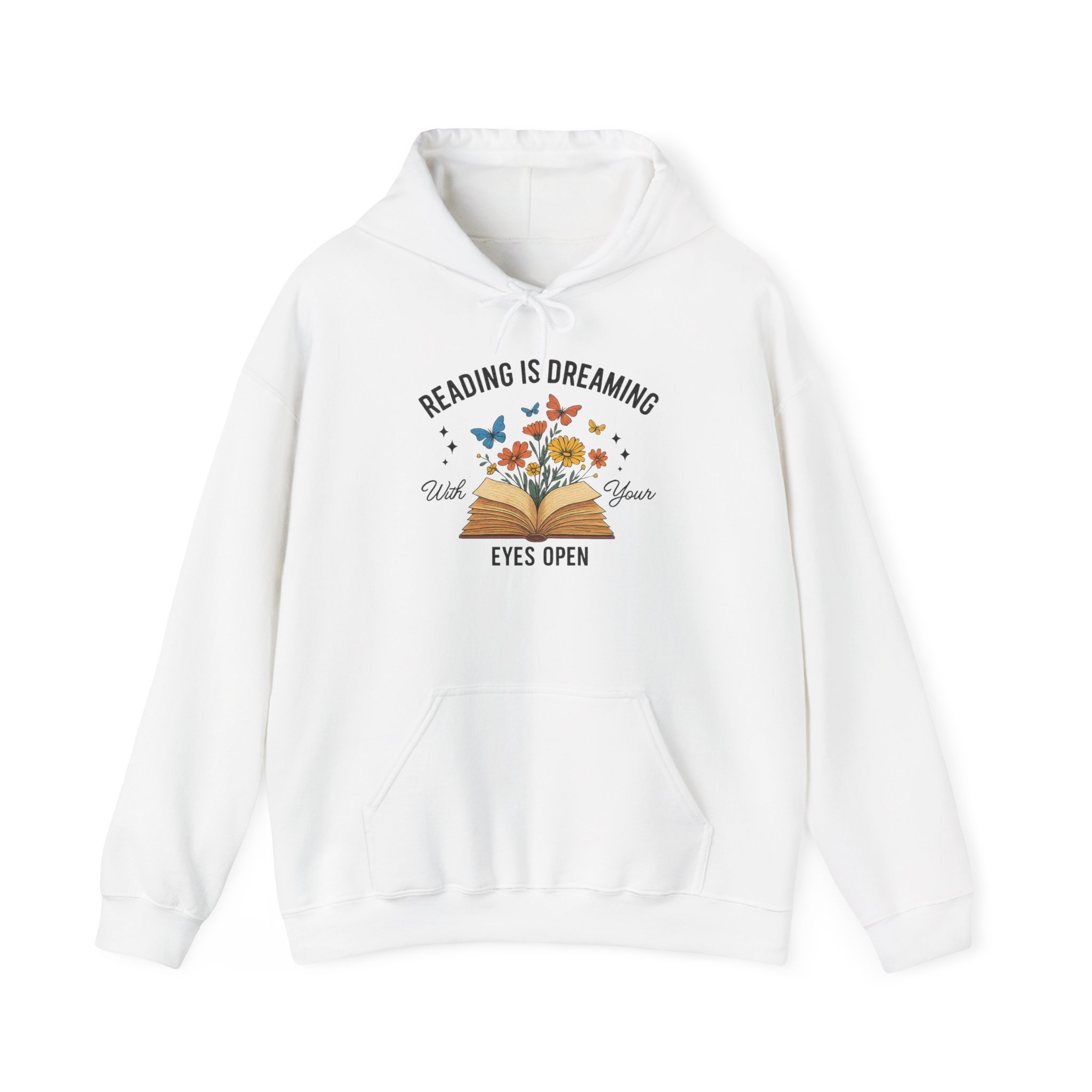 “Reading Is Dreaming with Your Eyes Open” Unisex Hoodie - Image 5