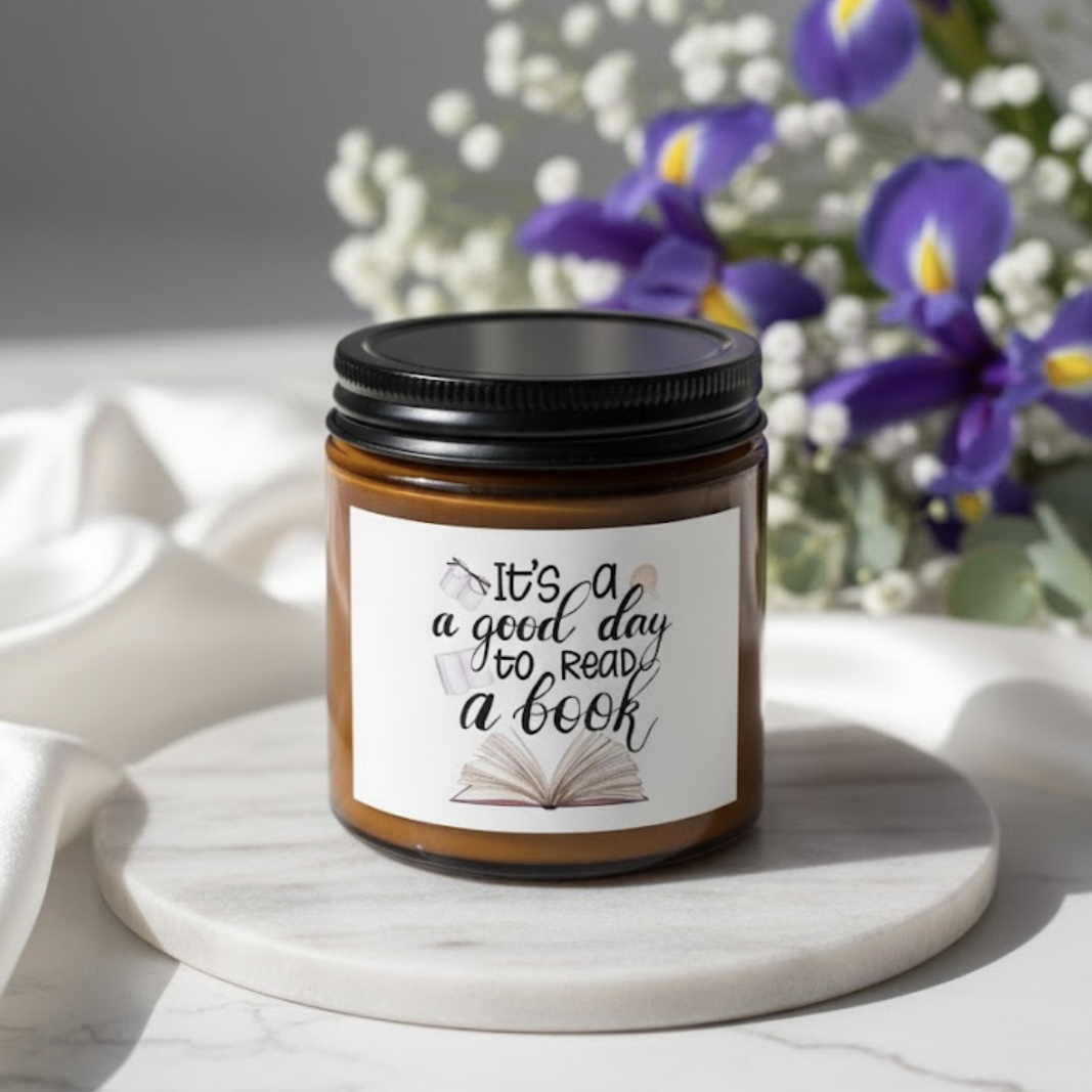 4oz Book Lover Scented Candle Cozy Soy Wax Jar for Readers, Librarians & Bookworms - Image 6