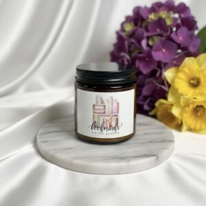 4oz Book Lover Scented Candle Cozy Soy Wax Jar for Readers, Librarians & Bookworms