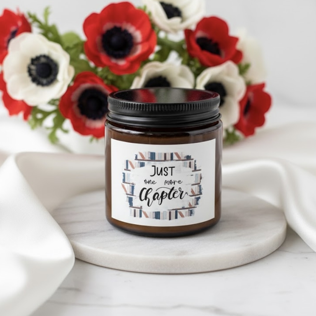 4oz Book Lover Scented Candle Cozy Soy Wax Jar for Readers, Librarians & Bookworms - Image 4