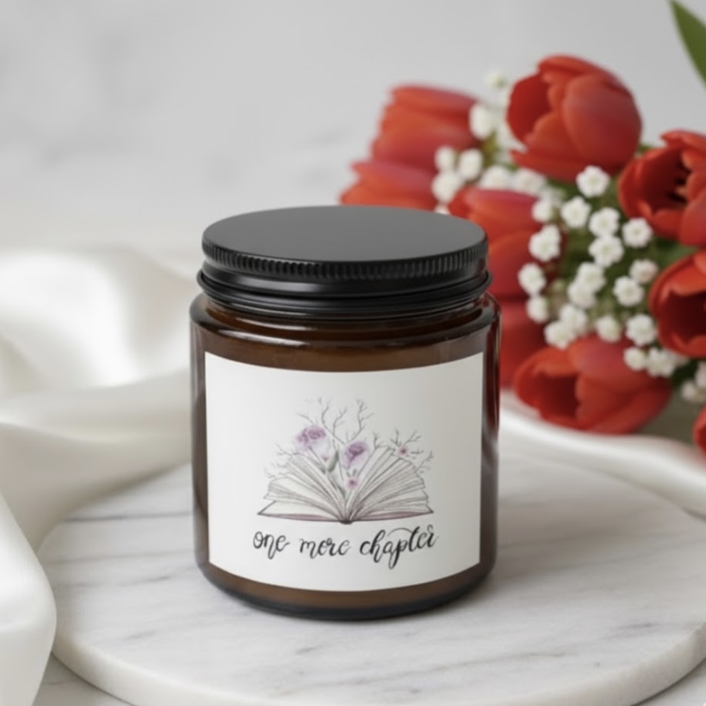 4oz Book Lover Scented Candle Cozy Soy Wax Jar for Readers, Librarians & Bookworms - Image 2