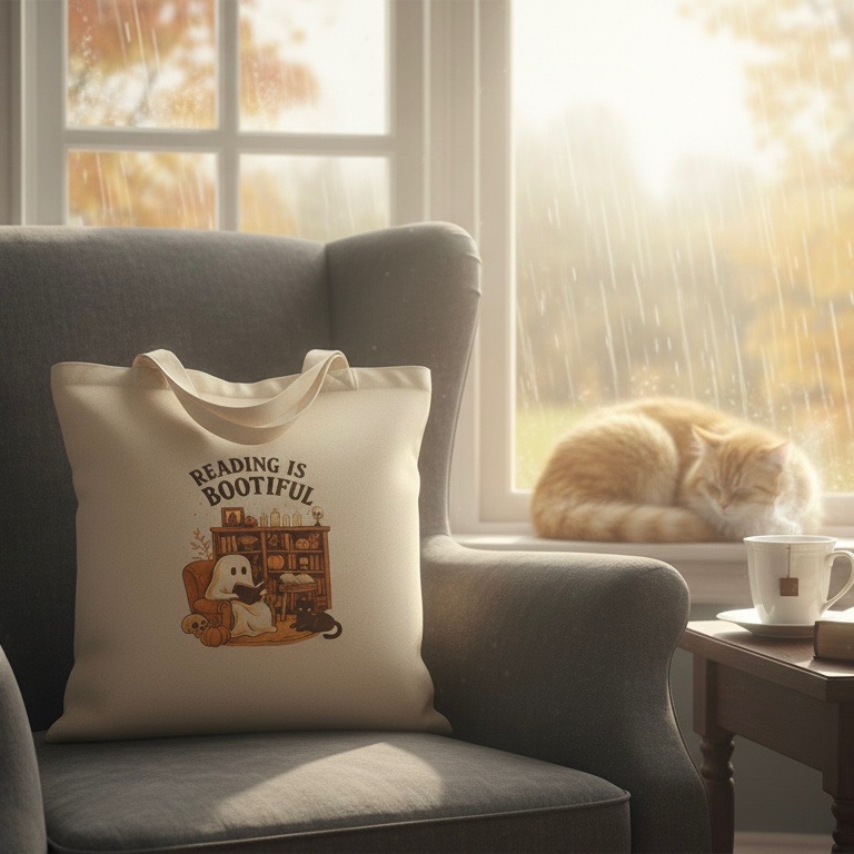 Cotton Reusable Tote Bag For Book Lovers With Design, Lightweight, Eco-Friendly, Gift-Ready - Image 5