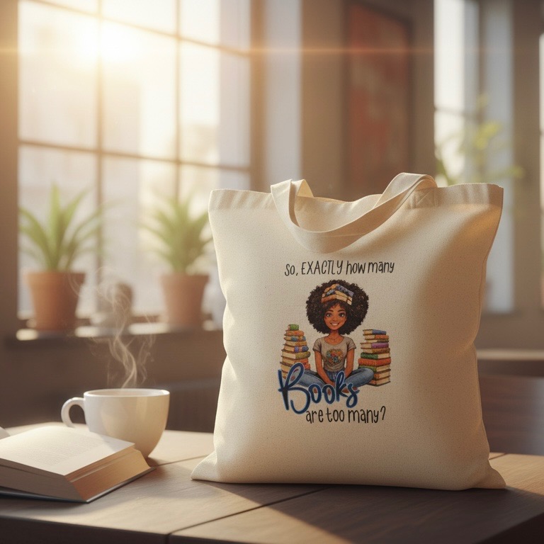 Cotton Reusable Tote Bag For Book Lovers With Design, Lightweight, Eco-Friendly, Gift-Ready - Image 4