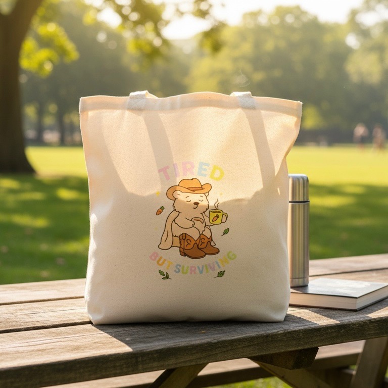 Cotton Reusable Tote Bag For Book Lovers With Design, Lightweight, Eco-Friendly, Gift-Ready - Image 2