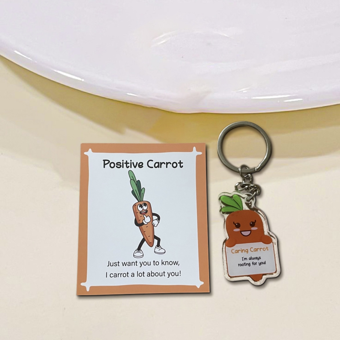 Emotional Support Keychain Gift Set Cute Positive Affirmation Charms with Matching Cards for Students, Coworkers, Teachers & Friends - Image 2