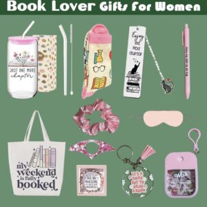 Pink Book Lover Gift Box Cozy Reading Essentials Bundle for Women, Readers & Bibliophiles