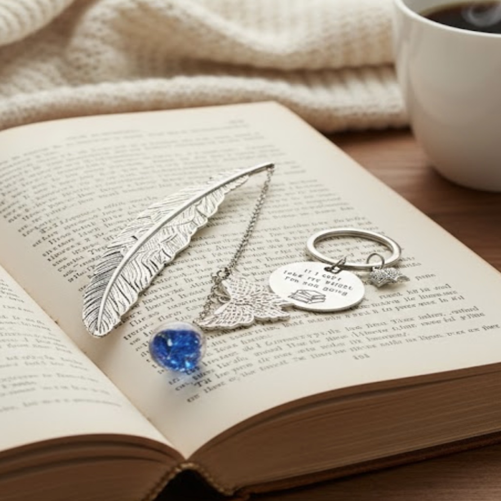 Blue Book Lover Gift Box Cozy Reading Essentials Set for Women, Readers & Bookworms - Image 12