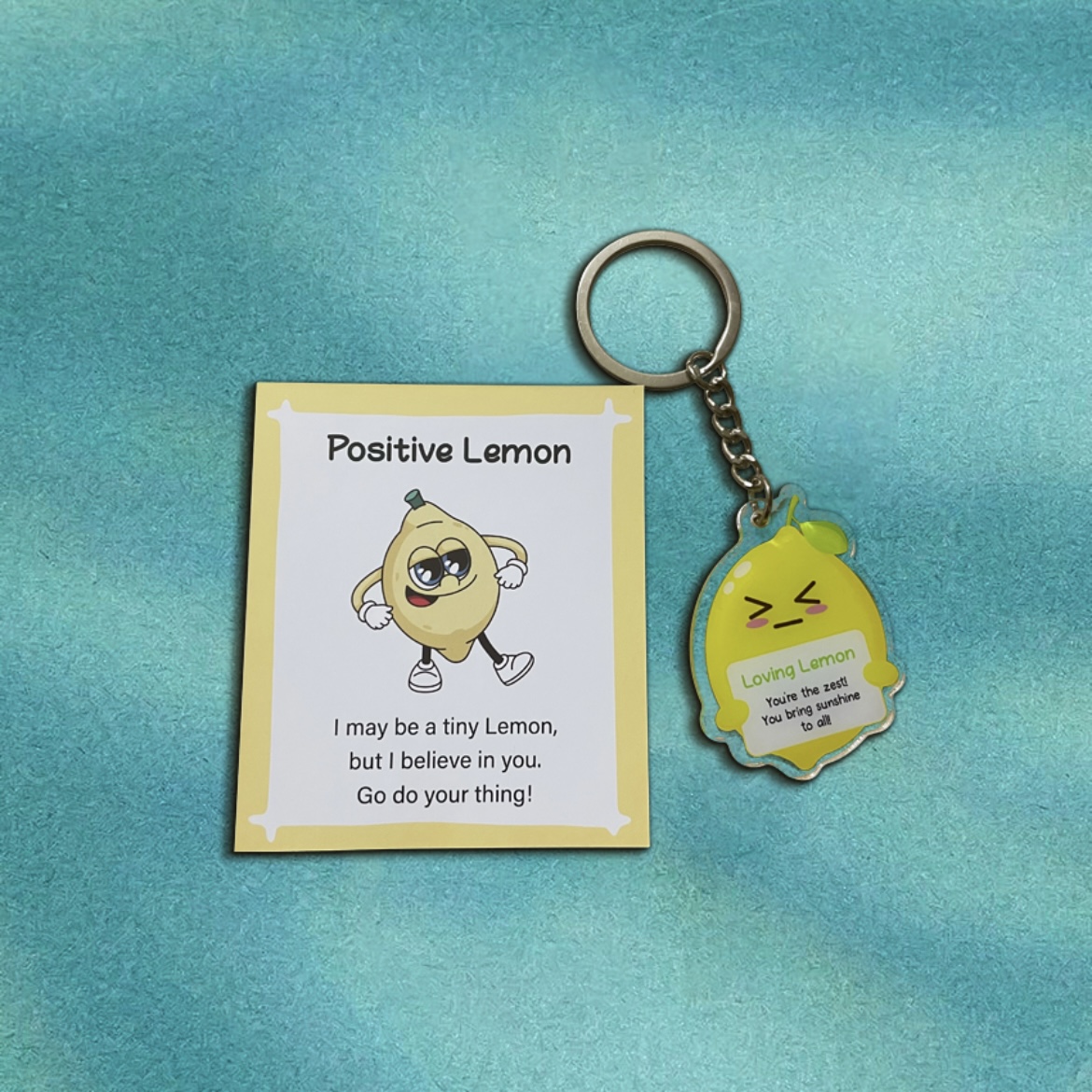 Emotional Support Keychain Gift Set Cute Positive Affirmation Charms with Matching Cards for Students, Coworkers, Teachers & Friends - Image 5