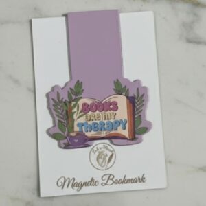 Magnetic Aesthetic Page Marker: “Books Are My Therapy”