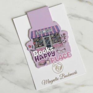 Magnetic Aesthetic Page Marker: “Books Are My Happy Place”