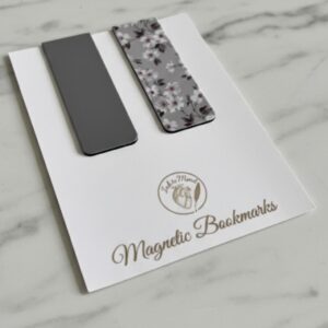 Magnetic Aesthetic Bookmark Set: Charcoal Ash