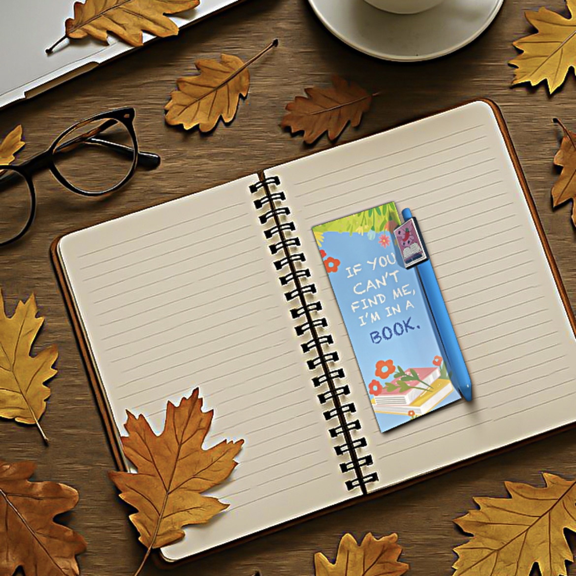 Bookmark & Pen Gift Set: "If You Can't Find Me, I'm In A Book" - Image 3