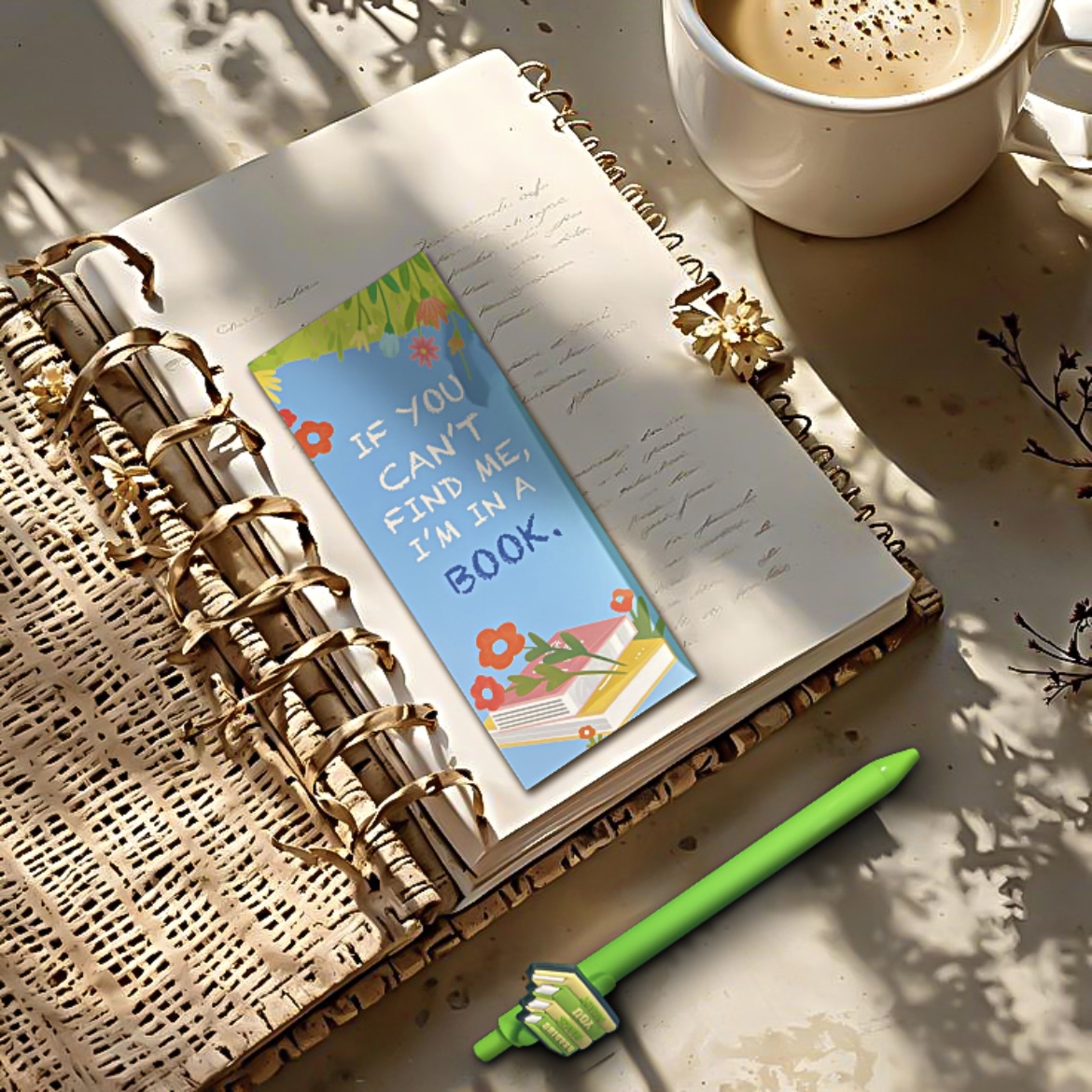 Bookmark & Pen Gift Set: "If You Can't Find Me, I'm In A Book" - Image 4