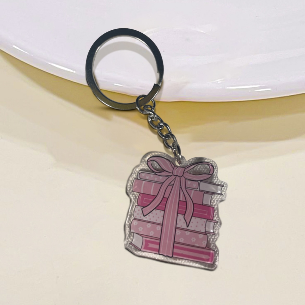 Cute Book Lover Acrylic Keychains - Image 3