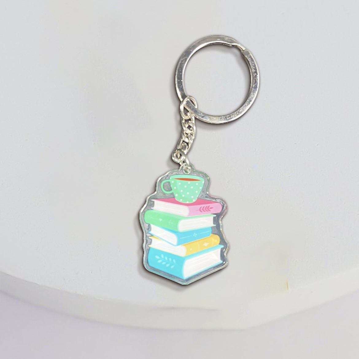 Cute Book Lover Acrylic Keychains - Image 2