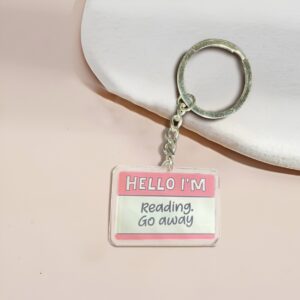 Cute Book Lover Acrylic Keychains