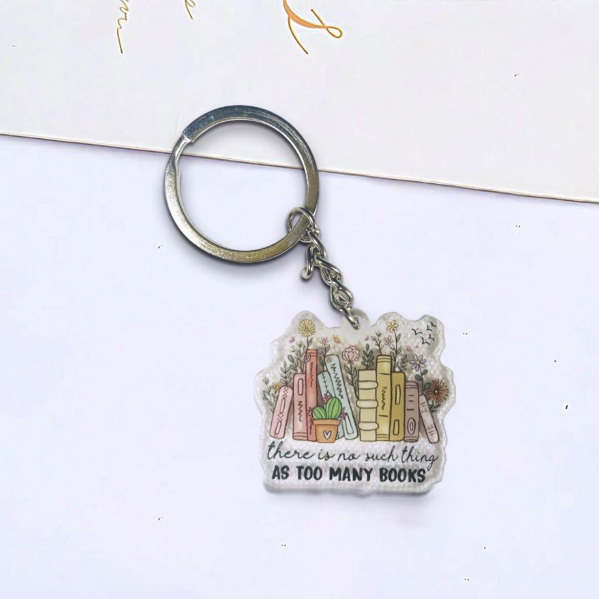 Cute Book Lover Acrylic Keychains - Image 5