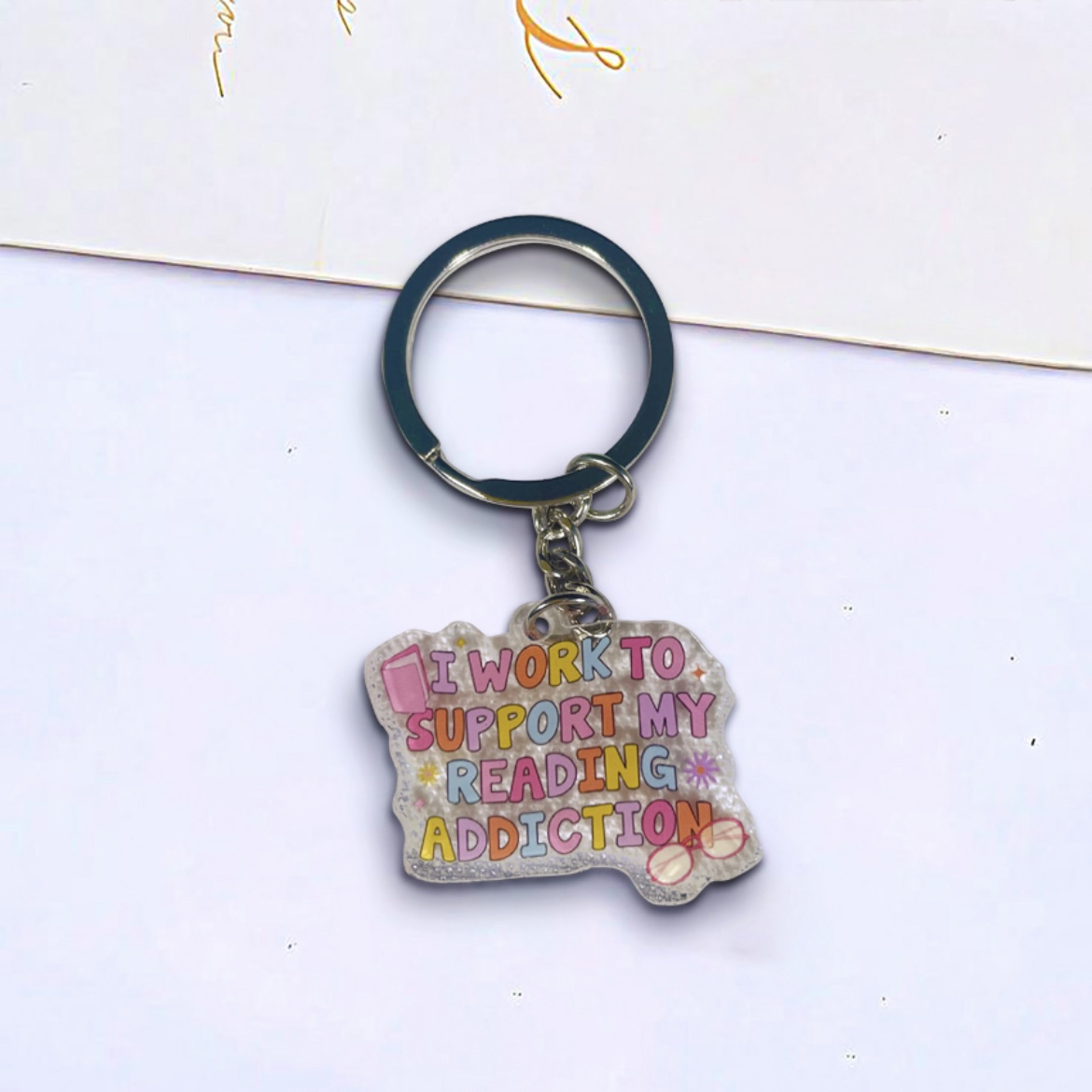Cute Book Lover Acrylic Keychains - Image 7