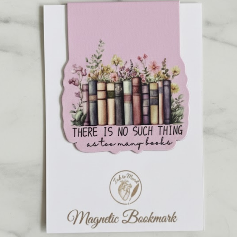 Magnetic Aesthetic Page Marker: "There's No Such Think as Too Many Books" - Image 2