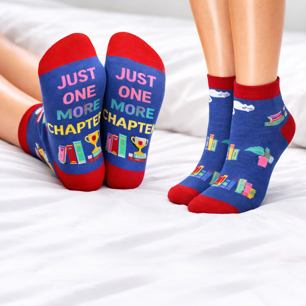 Book Lover Novelty Socks Funny Reading Quotes - Image 2