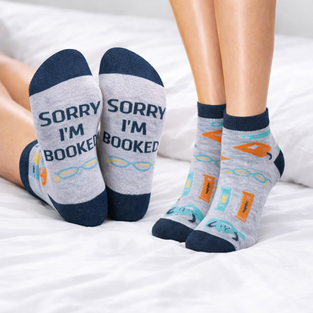Book Lover Novelty Socks Funny Reading Quotes - Image 10