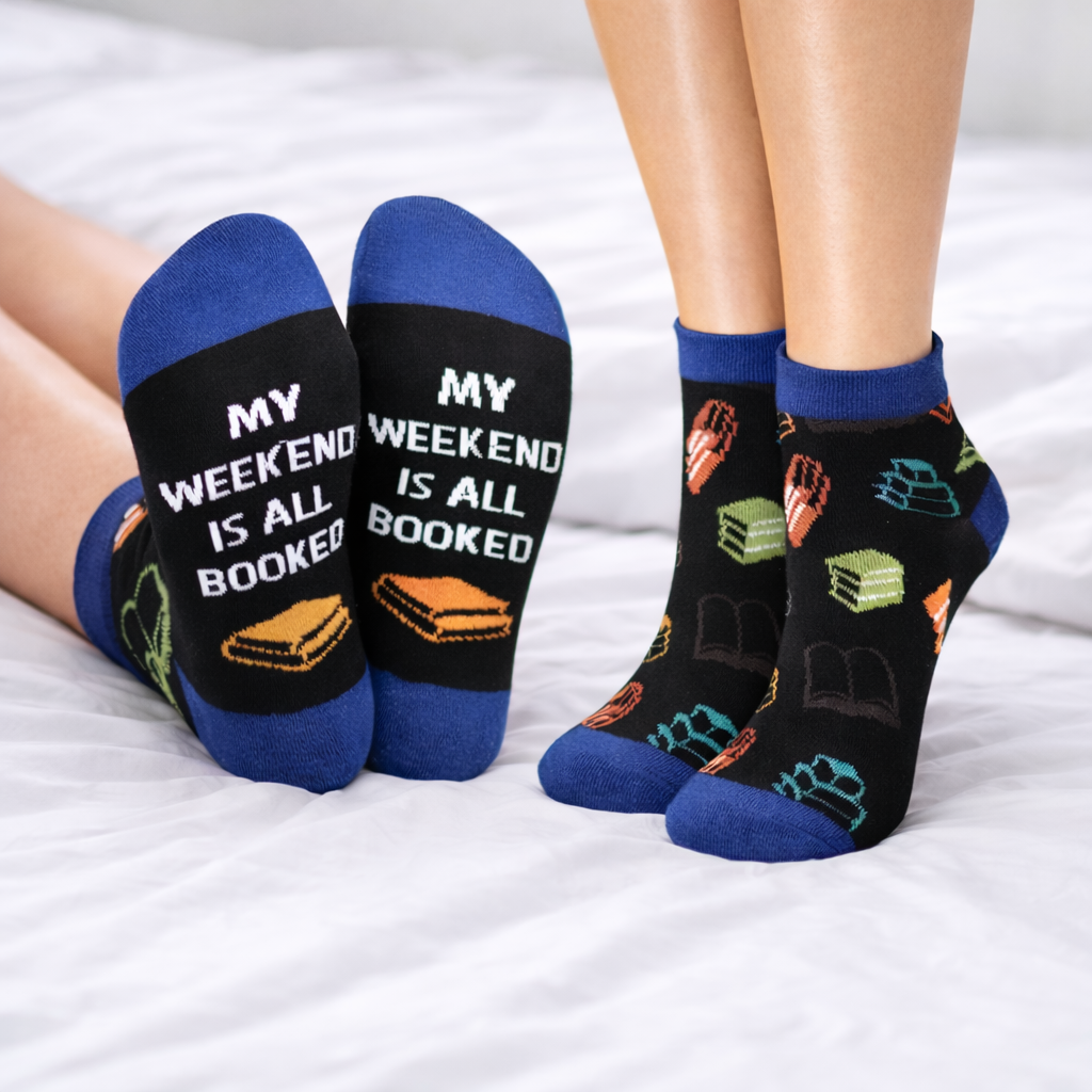 Book Lover Novelty Socks Funny Reading Quotes - Image 3