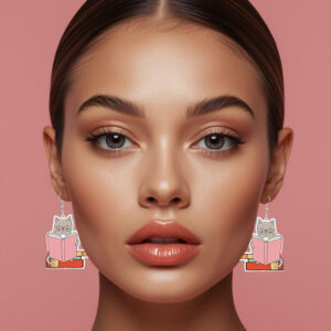 Book Lover Acrylic Dangle Earrings