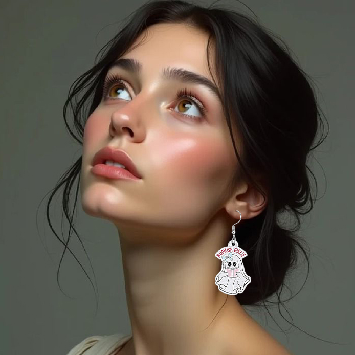 Bookish Girlie Acrylic Earrings - Image 4