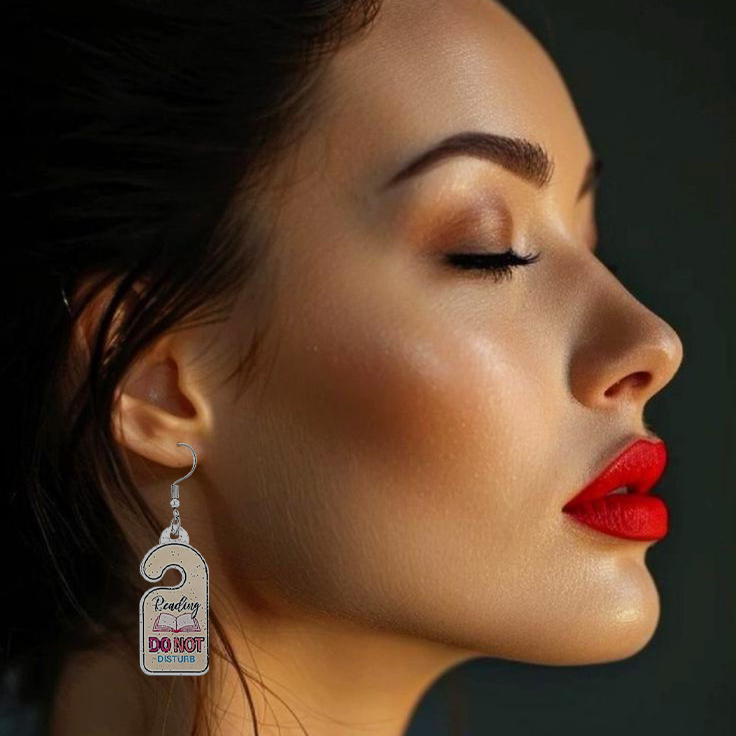 Bookish Girlie Acrylic Earrings