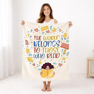 Book Lover Flannel Throw Blanket 40 x 50 inches