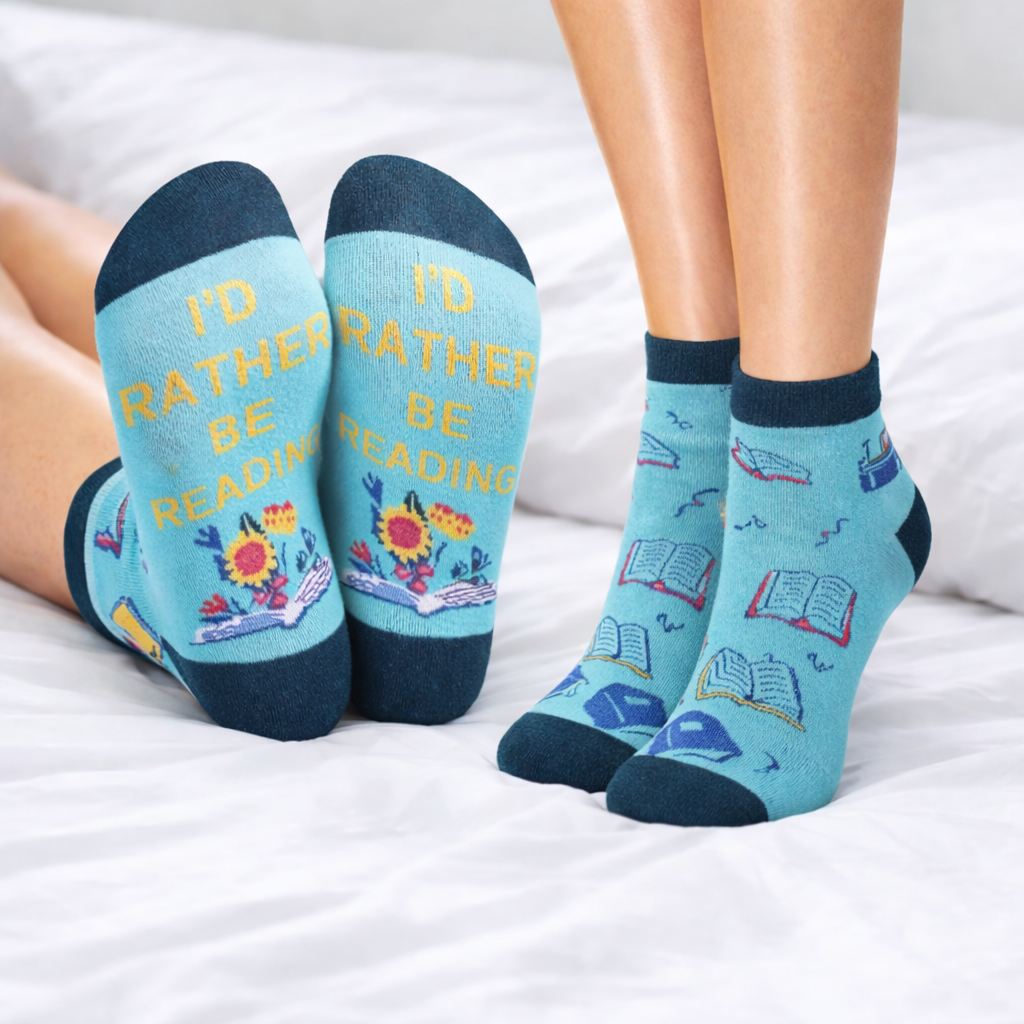 Book Lover Novelty Socks Funny Reading Quotes - Image 8