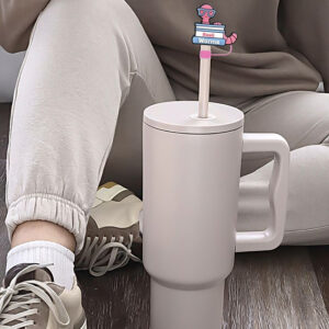 Cozy Bookish Straw Cover Caps for Stanley Tumbler