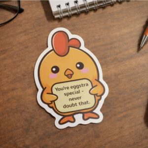 Cute Animal Affirmation Stickers: Motivational Book Lover Decor