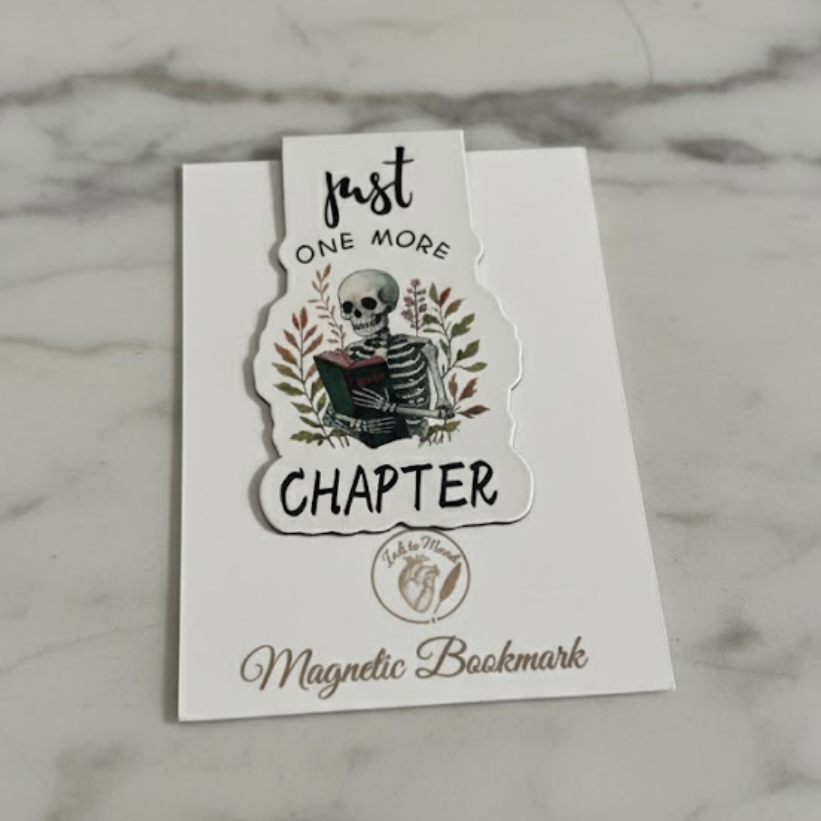 Magnetic Aesthetic Page Marker: Spooky Skeleton Design - Image 3